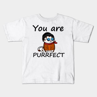You're purrfect #catdrawing Kids T-Shirt